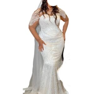 NM10092026, Robe de Mariée, Taille XXL, Voile
