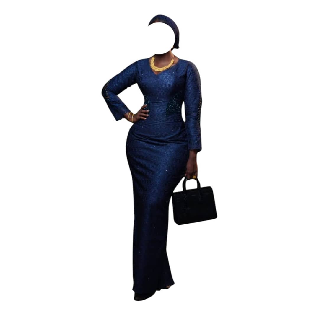 AC12092026, Robe Bordé, Taille XL, Turban