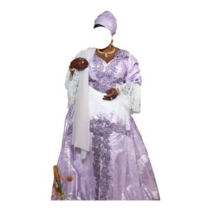 AK12092026, Robe Bazin, Taille XL, Foulard