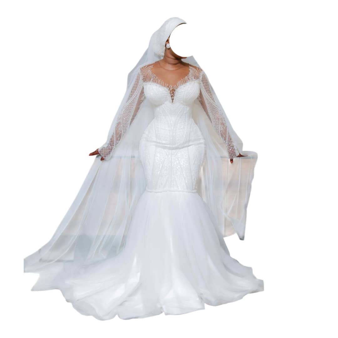 NS02092026, Robe de Mariée, Taille XL, Voile