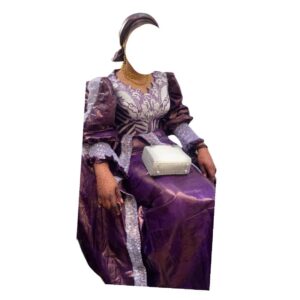 SB29092026, Bazin Jupe Complet, Taille L, Foulard