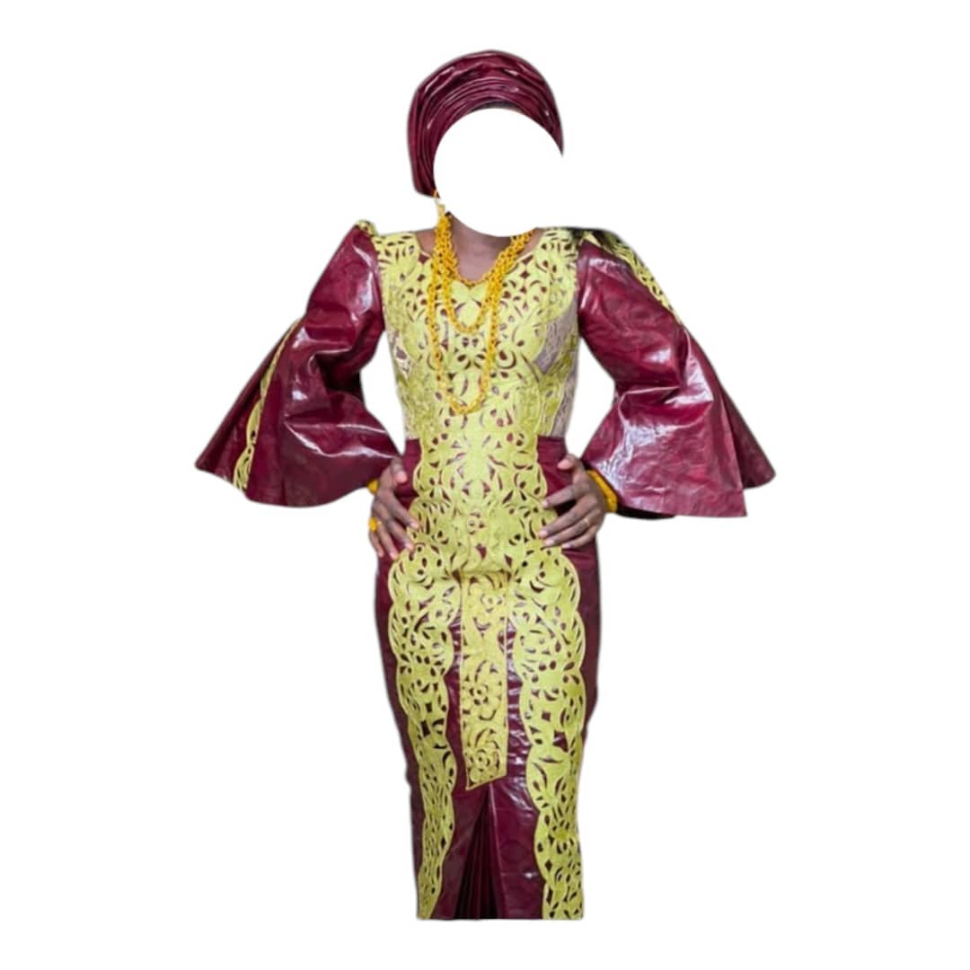 MC30092026, Robe Bazin, Taille M, Foulard