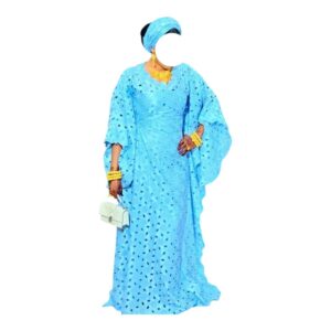 LA08102026, Robe Bordé, Taille L, Foulard