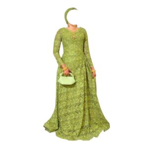 LA08102026, Robe Bordé, Taille L, Foulard