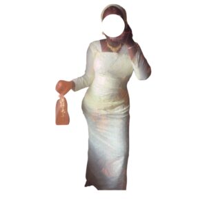 MK01092026, Robe Bordé, Taille L, Foulard