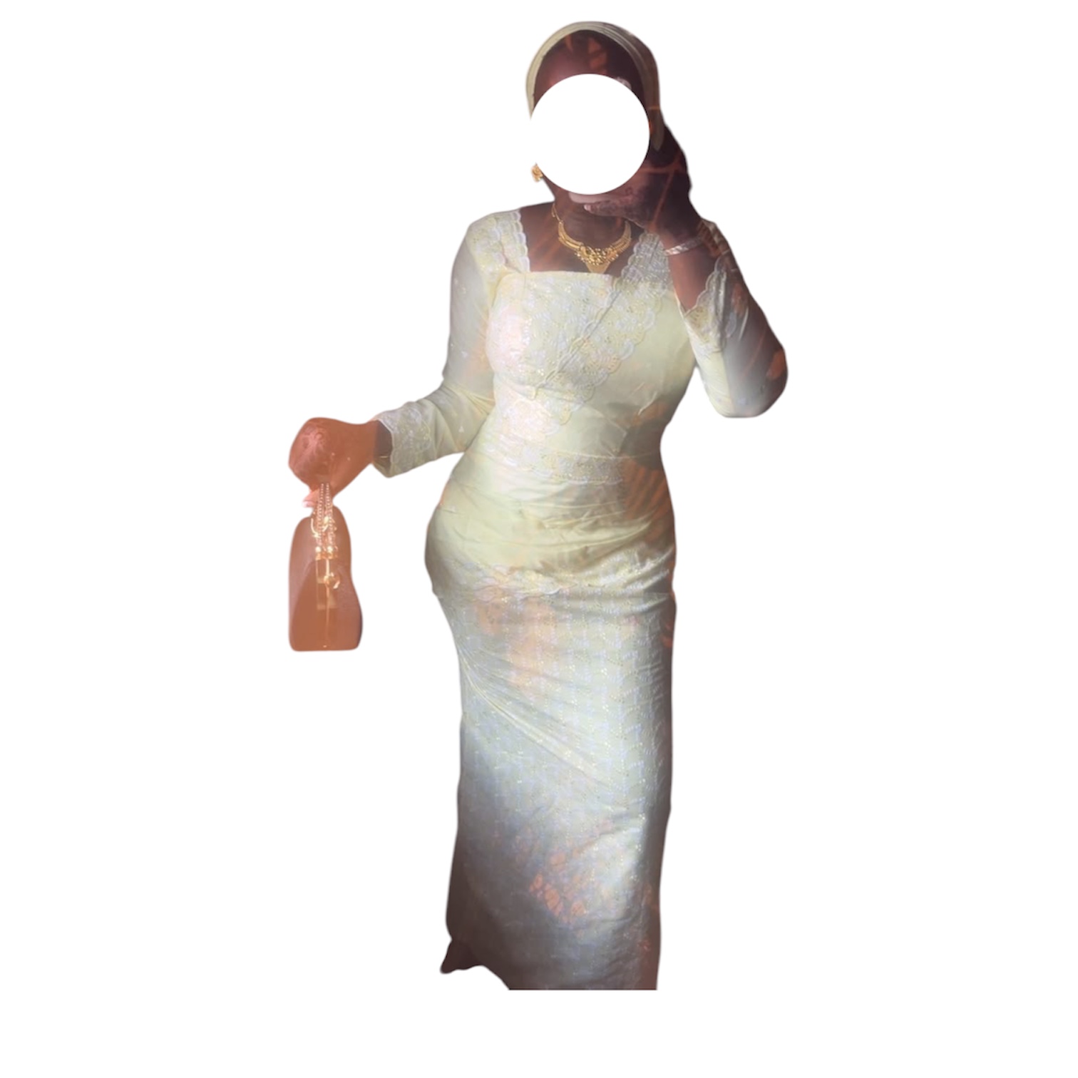 MK01092026, Robe Bordé, Taille L, Foulard