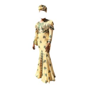 OT20122025, Robe Bordé, Taille L, Foulard