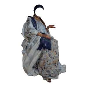 OT20122025, Grand Boubou, Taille XL, Foulard