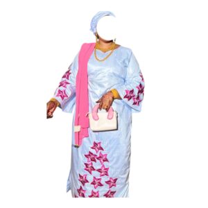 ZG29092026, Robe Bazin, Taille XXL, Foulard