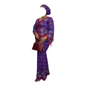 AG01092026, Bordé Jupe Complet, Taille L, Foulard