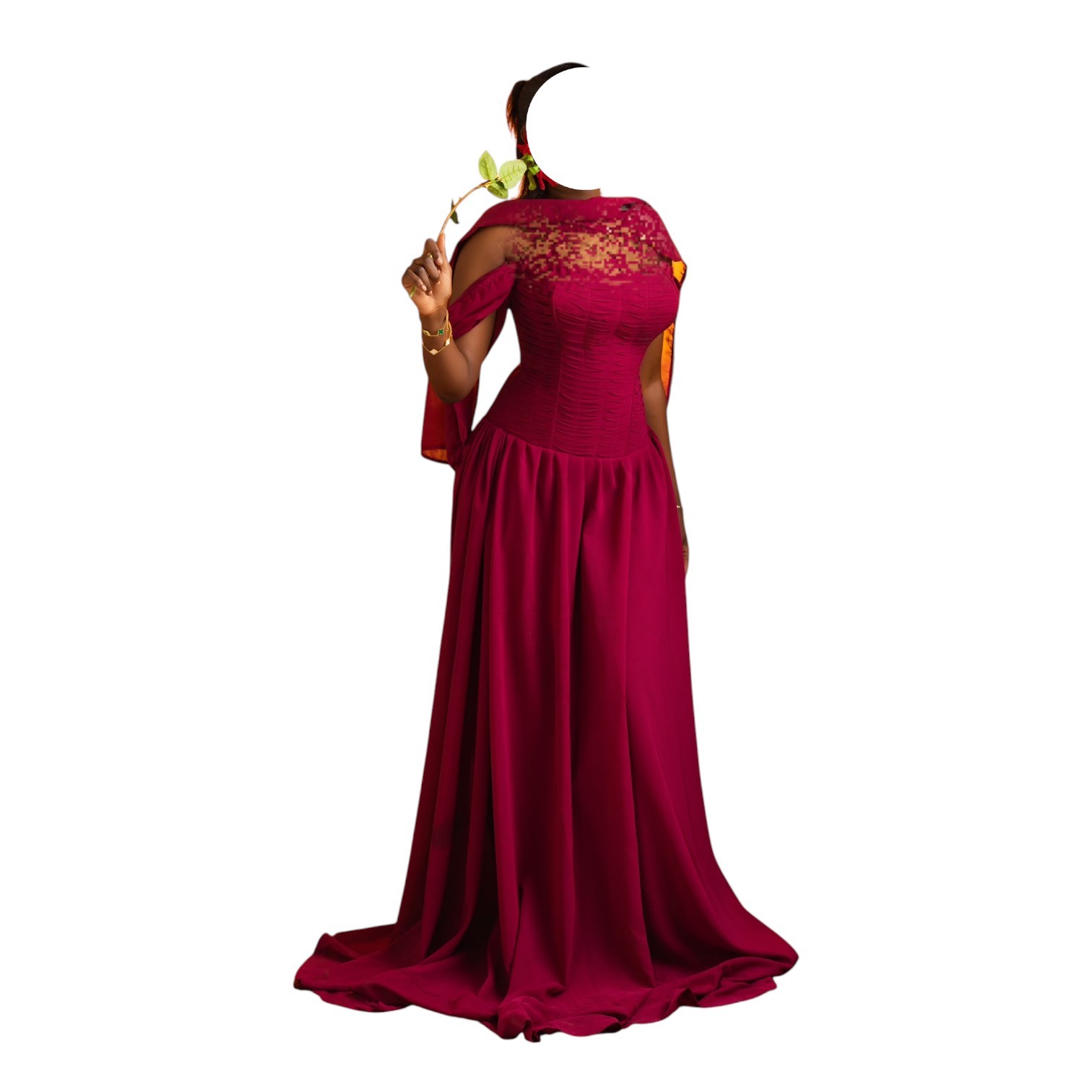 FK13102026, Robe Tissu, Taille M, Foulard