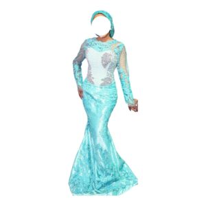 SA14102026, Robe de Soirée, Taille M, Turban