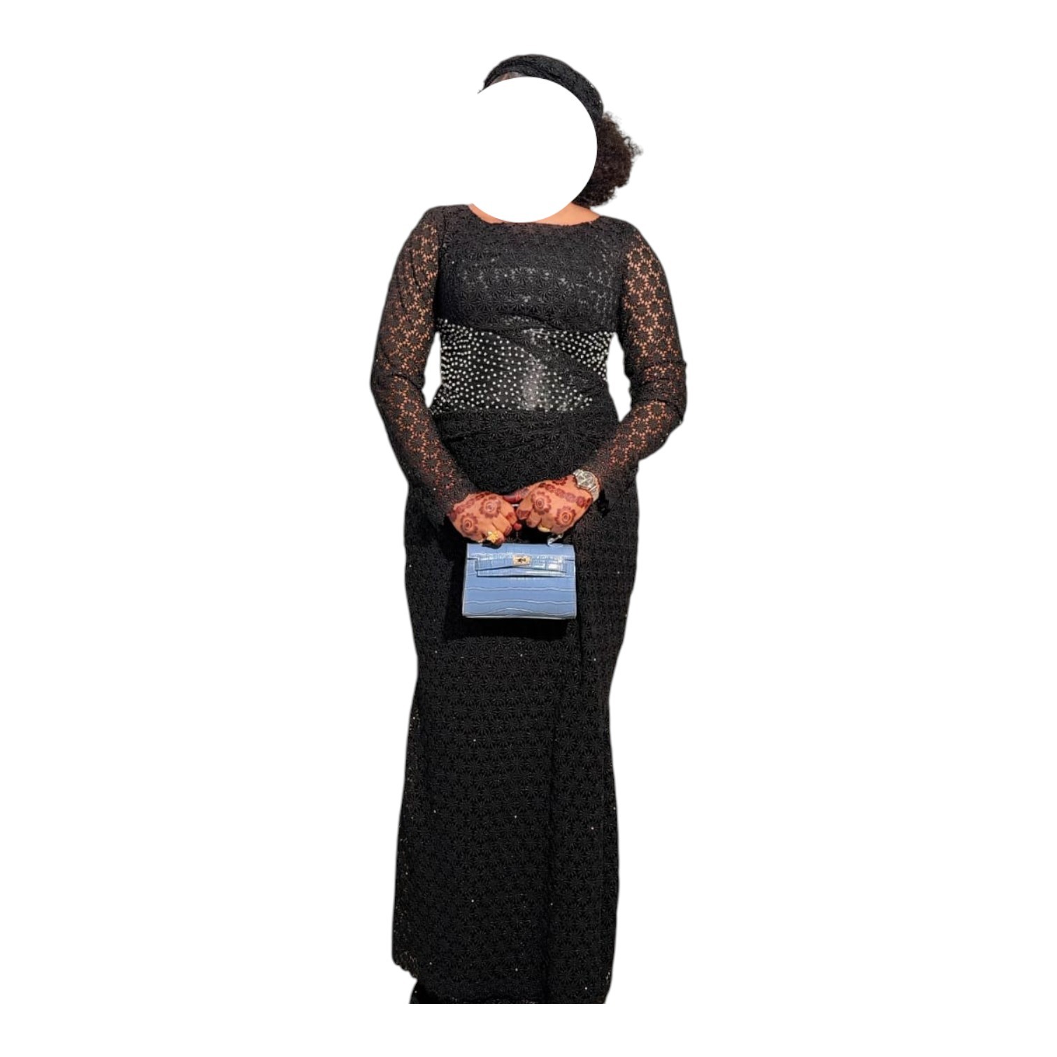 SN17102026, Robe Bordé, Taille XL, Foulard