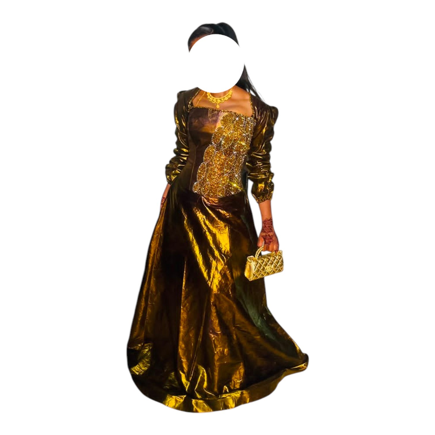 AK19102026, Robe Bazin, Taille L